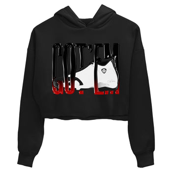 14s Black Toe shirts to match jordans Wiggling Gotem graphic tees Air Jordan 14 Black Toe t shirts to match sneakers SNRT Sneaker Tees unisex cotton Black 2 crop tee