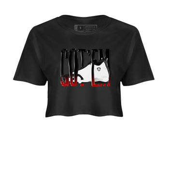 14s Black Toe shirts to match jordans Wiggling Gotem graphic tees Air Jordan 14 Black Toe t shirts to match sneakers SNRT Sneaker Tees unisex cotton Black 2 crop tee