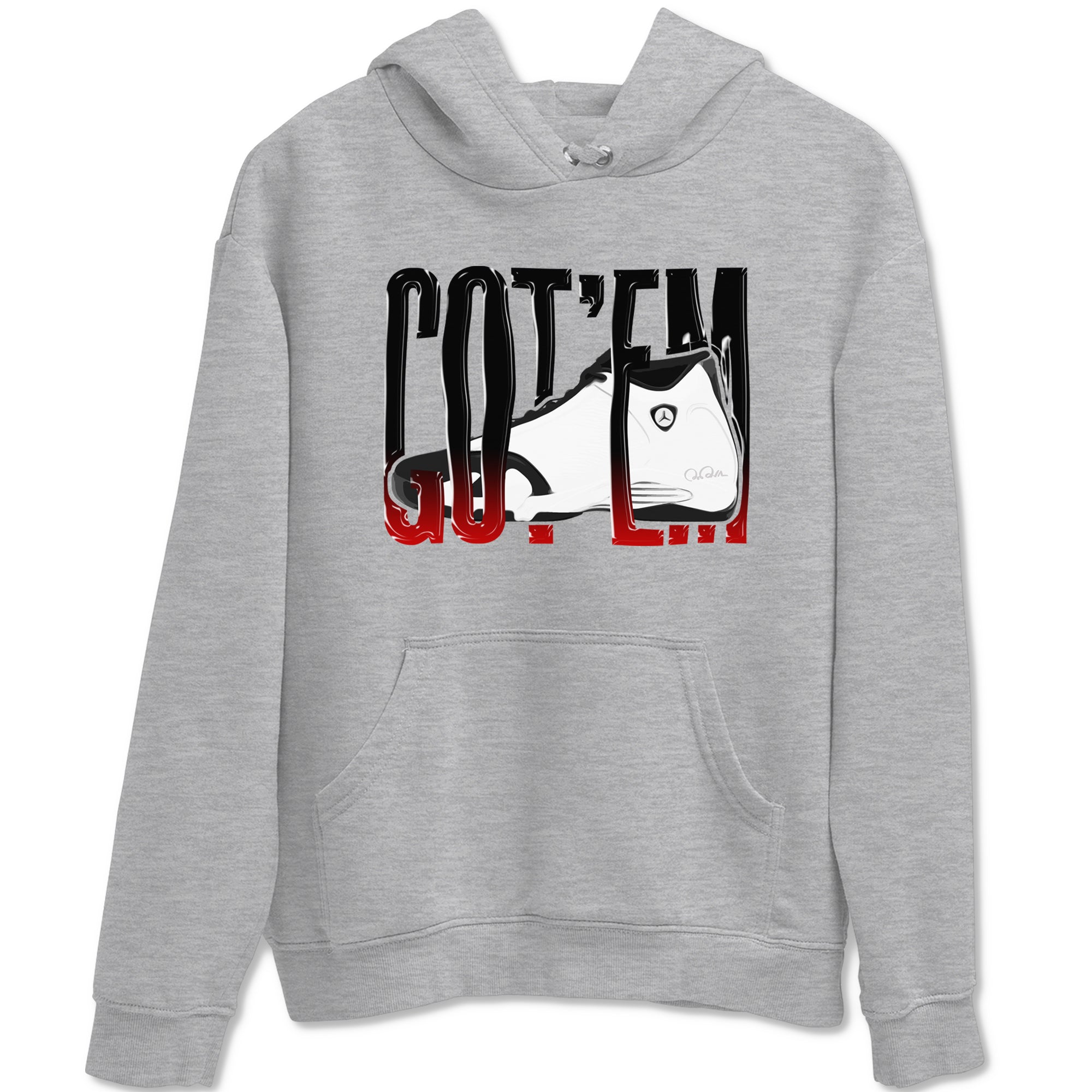 14s Black Toe shirts to match jordans Wiggling Gotem graphic tees Air Jordan 14 Black Toe t shirts to match sneakers SNRT Sneaker Tees unisex cotton Heather Grey 2 shirts