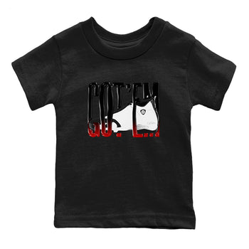14s Black Toe shirts to match jordans Wiggling Gotem graphic tees Air Jordan 14 Black Toe t shirts to match sneakers SNRT Sneaker Tees Youth Baby Black 2 tee