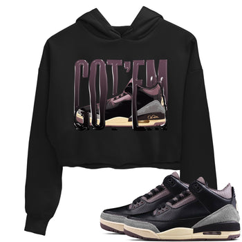 3s A Ma Maniere x Black shirts to match jordans Wiggling Gotem sneaker match tees A Ma Maniere x Air Jordan 3 _hile You Were Sleeping_neaker Release Tees unisex cotton Black 1 Crop Shirts