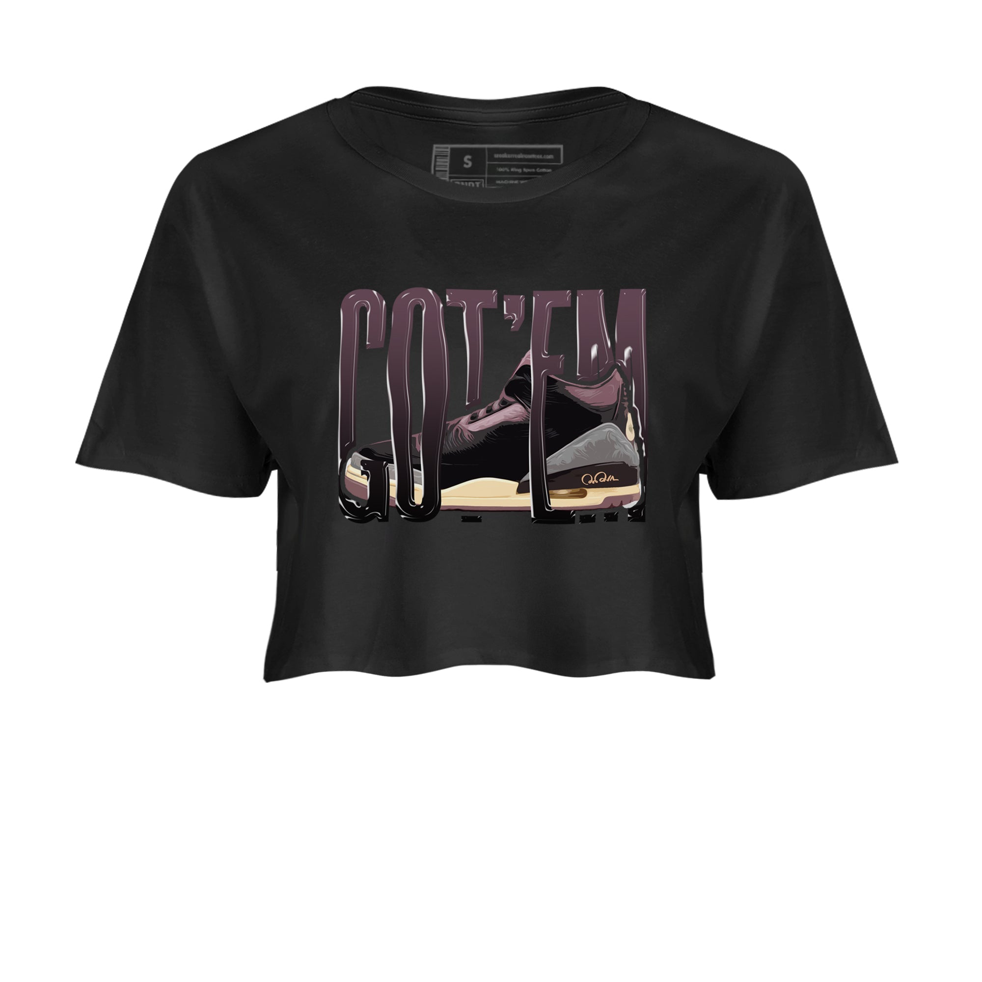 3s A Ma Maniere x Black shirts to match jordans Wiggling Gotem sneaker match tees A Ma Maniere x Air Jordan 3 _hile You Were Sleeping_neaker Release Tees unisex cotton Black 2 Crop Shirts