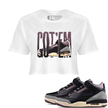 3s A Ma Maniere x Black shirts to match jordans Wiggling Gotem sneaker match tees A Ma Maniere x Air Jordan 3 _hile You Were Sleeping_neaker Release Tees unisex cotton White 1 Crop Shirts