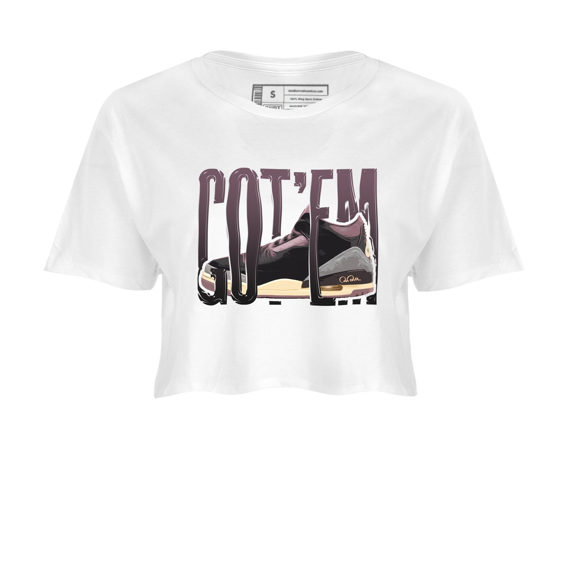 3s A Ma Maniere x Black shirts to match jordans Wiggling Gotem sneaker match tees A Ma Maniere x Air Jordan 3 _hile You Were Sleeping_neaker Release Tees unisex cotton White 2 Crop Shirts