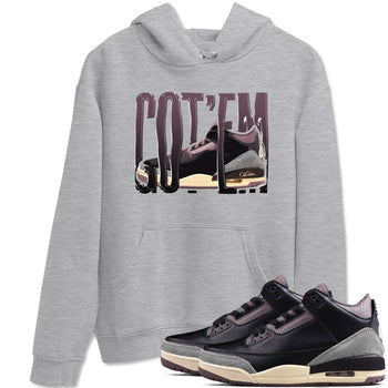 3s A Ma Maniere x Black shirts to match jordans Wiggling Gotem sneaker match tees A Ma Maniere x Air Jordan 3 _hile You Were Sleeping_neaker Release Tees unisex cotton Heather Grey 1 crew neck shirts