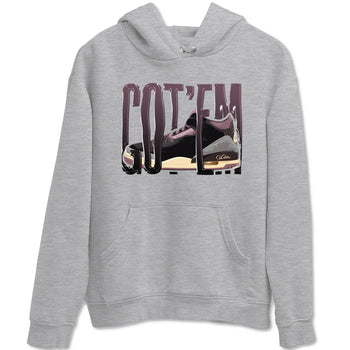 3s A Ma Maniere x Black shirts to match jordans Wiggling Gotem sneaker match tees A Ma Maniere x Air Jordan 3 _hile You Were Sleeping_neaker Release Tees unisex cotton Heather Grey 2 crew neck shirts