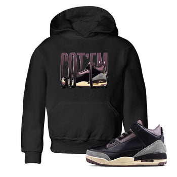 3s A Ma Maniere x Black shirts to match jordans Wiggling Gotem sneaker match tees A Ma Maniere x Air Jordan 3 _hile You Were Sleeping_neaker Release Tees Youth Baby Black 1 crew neck shirts