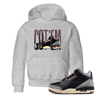 3s A Ma Maniere x Black shirts to match jordans Wiggling Gotem sneaker match tees A Ma Maniere x Air Jordan 3 _hile You Were Sleeping_neaker Release Tees Youth Baby Heather Grey 1 crew neck shirts
