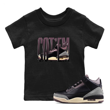 3s A Ma Maniere x Black shirts to match jordans Wiggling Gotem sneaker match tees A Ma Maniere x Air Jordan 3 _hile You Were Sleeping_neaker Release Tees Youth Baby Black 1 crew neck shirts