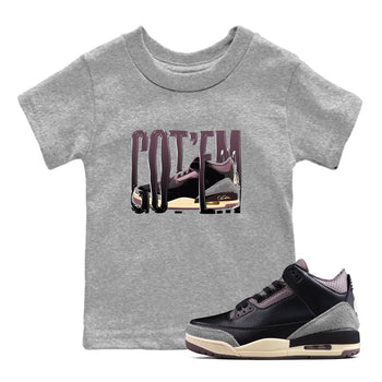 3s A Ma Maniere x Black shirts to match jordans Wiggling Gotem sneaker match tees A Ma Maniere x Air Jordan 3 _hile You Were Sleeping_neaker Release Tees Youth Baby Heather Grey 1 crew neck shirts