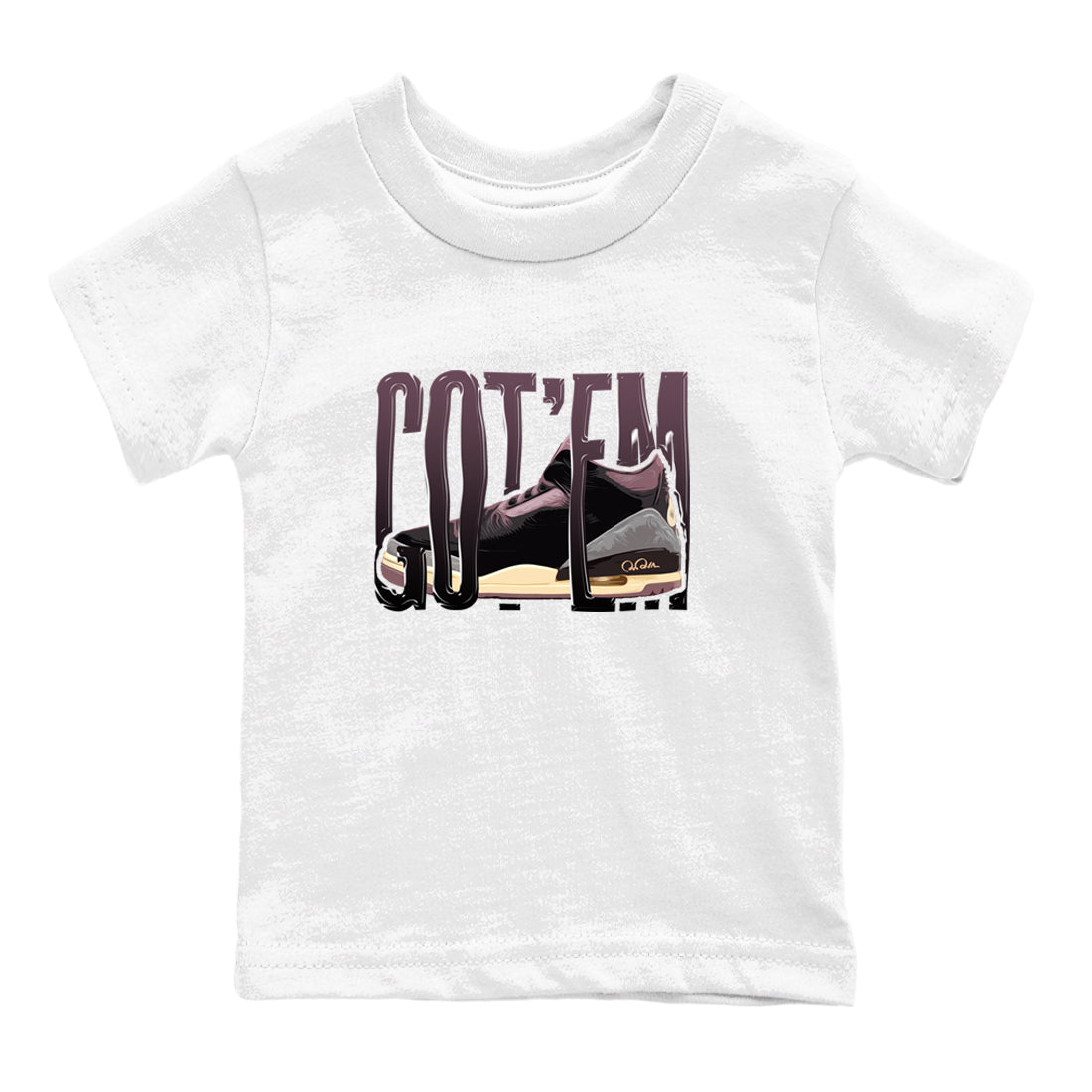 3s A Ma Maniere x Black shirts to match jordans Wiggling Gotem sneaker match tees A Ma Maniere x Air Jordan 3 _hile You Were Sleeping_neaker Release Tees Youth Baby White 2 crew neck shirts
