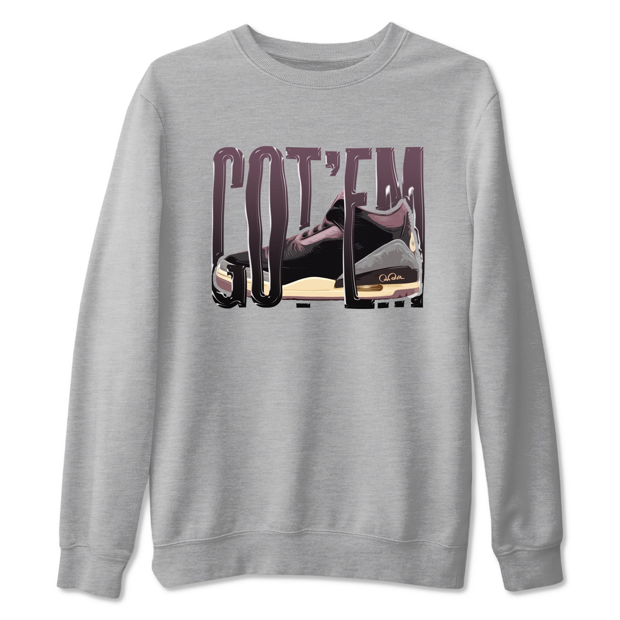 3s A Ma Maniere x Black shirts to match jordans Wiggling Gotem sneaker match tees A Ma Maniere x Air Jordan 3 _hile You Were Sleeping_neaker Release Tees unisex cotton Heather Grey 2 crew neck shirts