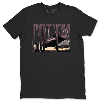 3s A Ma Maniere x Black shirts to match jordans Wiggling Gotem sneaker match tees A Ma Maniere x Air Jordan 3 _hile You Were Sleeping_neaker Release Tees unisex cotton Black 2 crew neck shirts