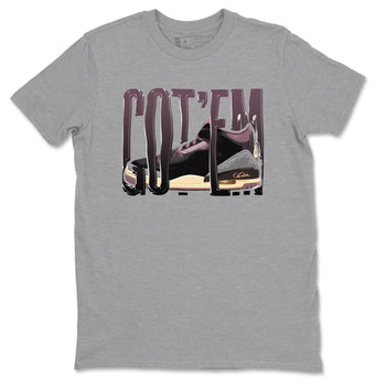 3s A Ma Maniere x Black shirts to match jordans Wiggling Gotem sneaker match tees A Ma Maniere x Air Jordan 3 _hile You Were Sleeping_neaker Release Tees unisex cotton Heather Grey 2 crew neck shirts
