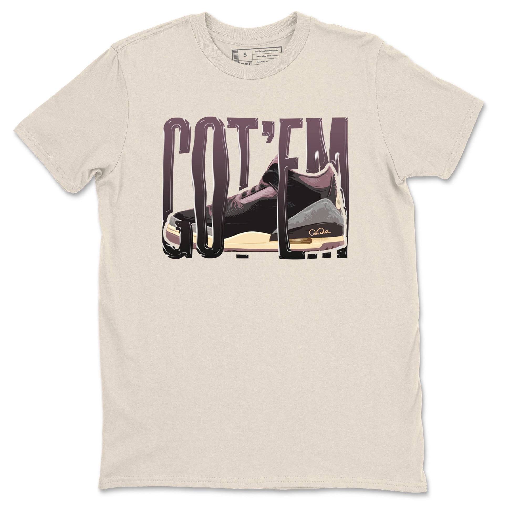 3s A Ma Maniere x Black shirts to match jordans Wiggling Gotem sneaker match tees A Ma Maniere x Air Jordan 3 _hile You Were Sleeping_neaker Release Tees unisex cotton Natural 2 crew neck shirts