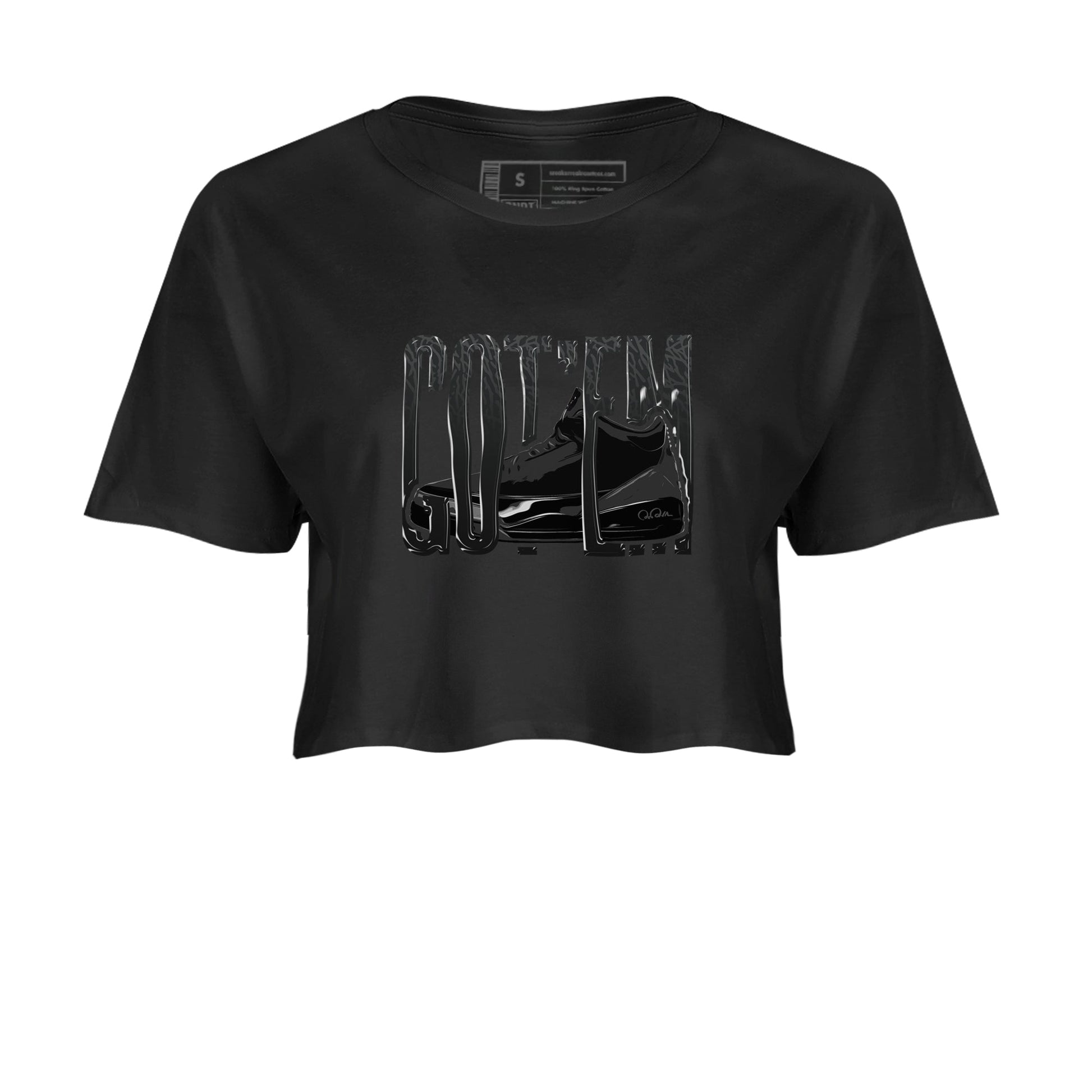 Air Jordan 3 Black Cat shirts to match jordans Wiggling Gotem sneaker tees 3s Retro Black Cat best t-shirts to wear with jordans SNRT Sneaker Tees unisex cotton Black 2 crop tee