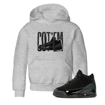 Air Jordan 3 Black Cat shirts to match jordans Wiggling Gotem sneaker tees 3s Retro Black Cat best t-shirts to wear with jordans SNRT Sneaker Tees Youth Baby Heather Grey 1 tee
