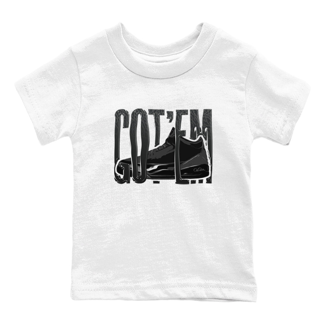 Air Jordan 3 Black Cat shirts to match jordans Wiggling Gotem sneaker tees 3s Retro Black Cat best t-shirts to wear with jordans SNRT Sneaker Tees Youth Baby White 2 tee