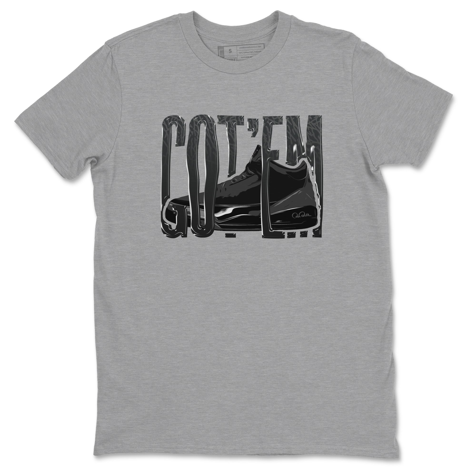 Air Jordan 3 Black Cat shirts to match jordans Wiggling Gotem sneaker tees 3s Retro Black Cat best t-shirts to wear with jordans SNRT Sneaker Tees unisex cotton Heather Grey 2 shirts