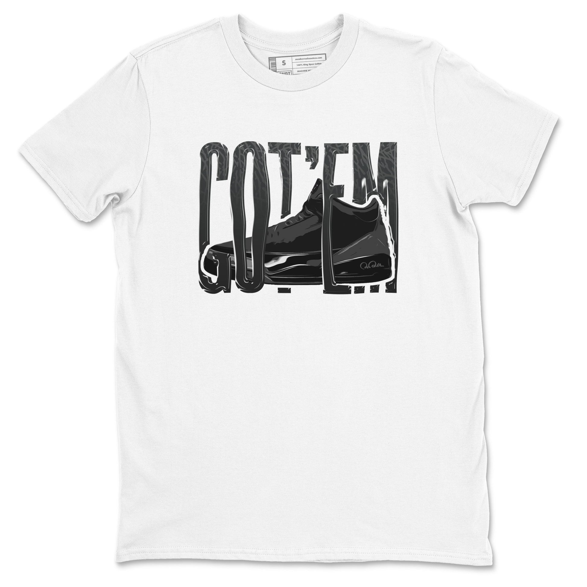 Air Jordan 3 Black Cat shirts to match jordans Wiggling Gotem sneaker tees 3s Retro Black Cat best t-shirts to wear with jordans SNRT Sneaker Tees unisex cotton White 2 shirts