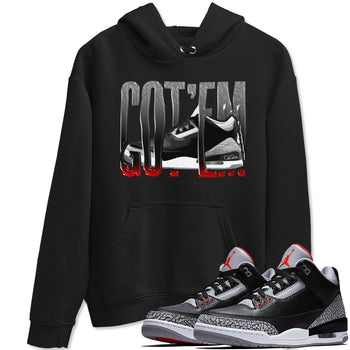 3s Black Cement shirts to match jordans Wiggling Gotem sneaker match tees Air Jordan 3 Black Cement match shoes to clothes SNRT Sneaker Tees unisex cotton Black 1 shirts