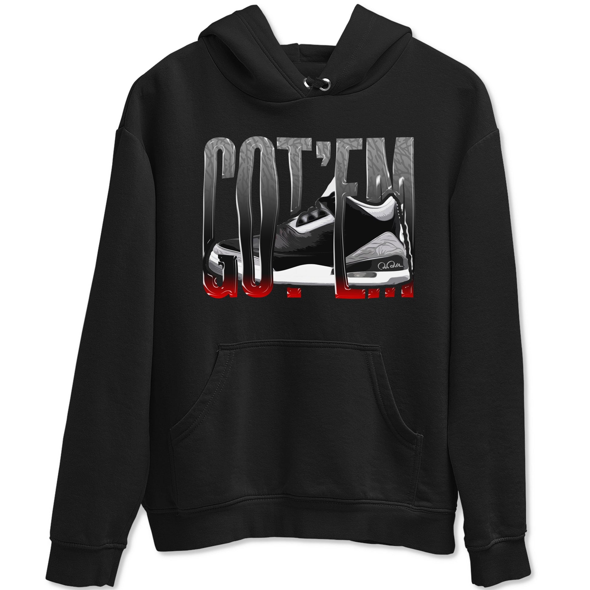 3s Black Cement shirts to match jordans Wiggling Gotem sneaker match tees Air Jordan 3 Black Cement match shoes to clothes SNRT Sneaker Tees unisex cotton Black 2 shirts