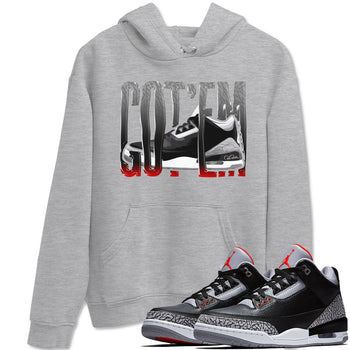 3s Black Cement shirts to match jordans Wiggling Gotem sneaker match tees Air Jordan 3 Black Cement match shoes to clothes SNRT Sneaker Tees unisex cotton Heather Grey 1 shirts