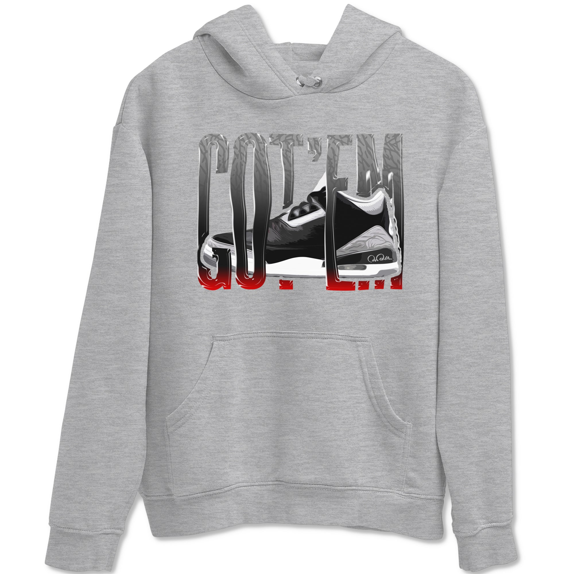 3s Black Cement shirts to match jordans Wiggling Gotem sneaker match tees Air Jordan 3 Black Cement match shoes to clothes SNRT Sneaker Tees unisex cotton Heather Grey 2 shirts