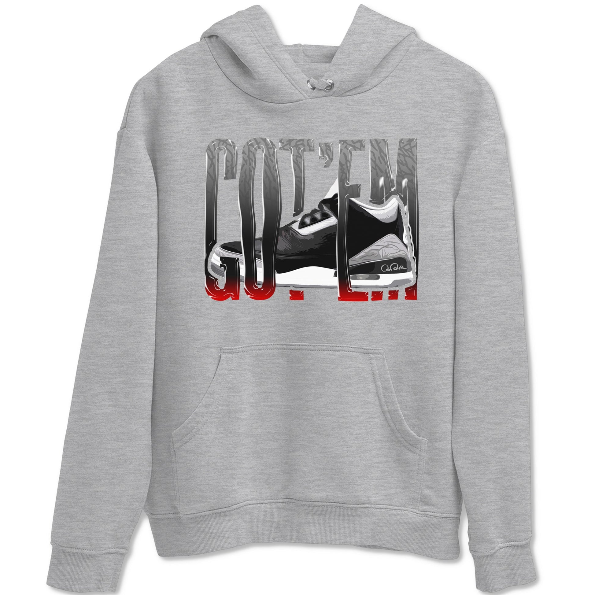 3s Black Cement shirts to match jordans Wiggling Gotem sneaker match tees Air Jordan 3 Black Cement match shoes to clothes SNRT Sneaker Tees unisex cotton Heather Grey 2 shirts