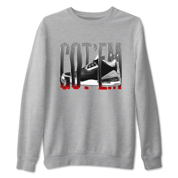 3s Black Cement shirts to match jordans Wiggling Gotem sneaker match tees Air Jordan 3 Black Cement match shoes to clothes SNRT Sneaker Tees unisex cotton Heather Grey 2 shirts