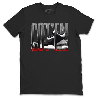 3s Black Cement shirts to match jordans Wiggling Gotem sneaker match tees Air Jordan 3 Black Cement match shoes to clothes SNRT Sneaker Tees unisex cotton Black 2 shirts
