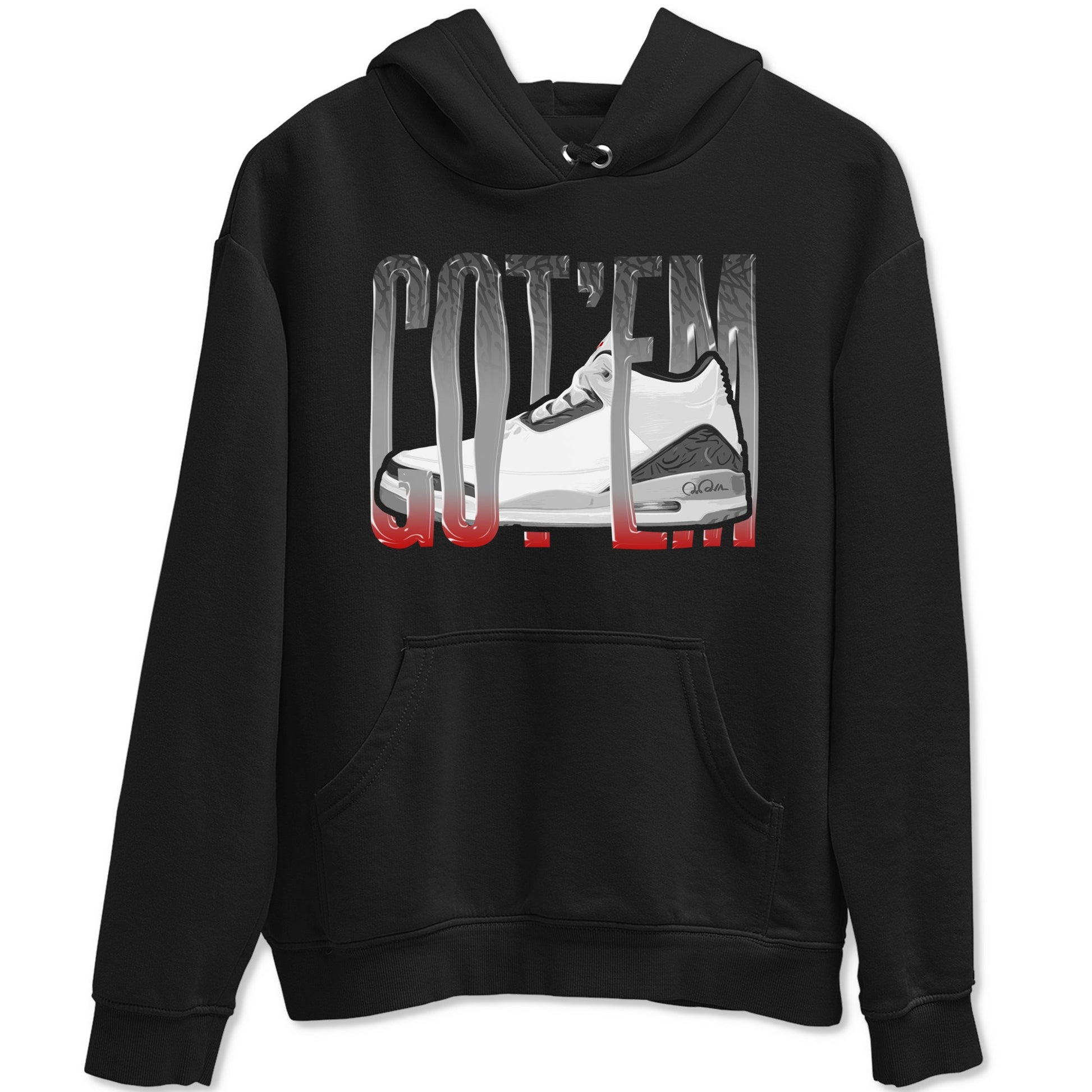 3s Cement Grey shirts to match jordans Wiggling Gotem sneaker match tees Air Jordan 3 Cement Grey SNRT Sneaker Release Tees unisex cotton Black 2 crew neck shirts