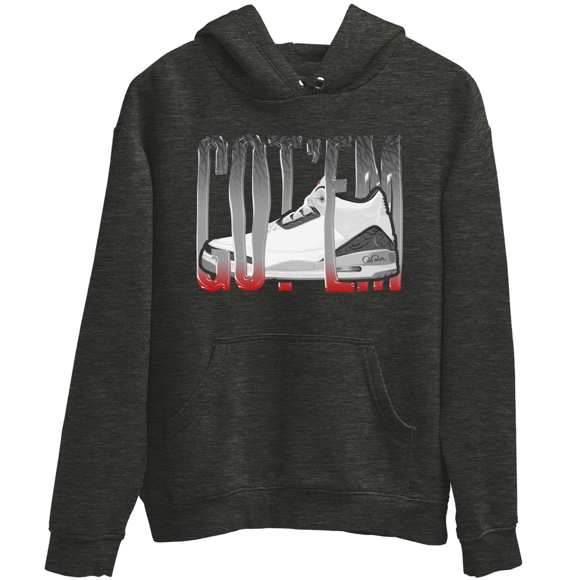 3s Cement Grey shirts to match jordans Wiggling Gotem sneaker match tees Air Jordan 3 Cement Grey SNRT Sneaker Release Tees unisex cotton Charcoal Heather 2 crew neck shirts