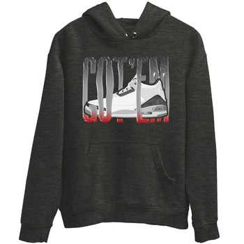 3s Cement Grey shirts to match jordans Wiggling Gotem sneaker match tees Air Jordan 3 Cement Grey SNRT Sneaker Release Tees unisex cotton Charcoal Heather 2 crew neck shirts