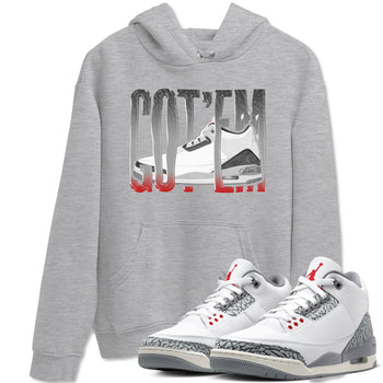 3s Cement Grey shirts to match jordans Wiggling Gotem sneaker match tees Air Jordan 3 Cement Grey SNRT Sneaker Release Tees unisex cotton Heather Grey 1 crew neck shirts
