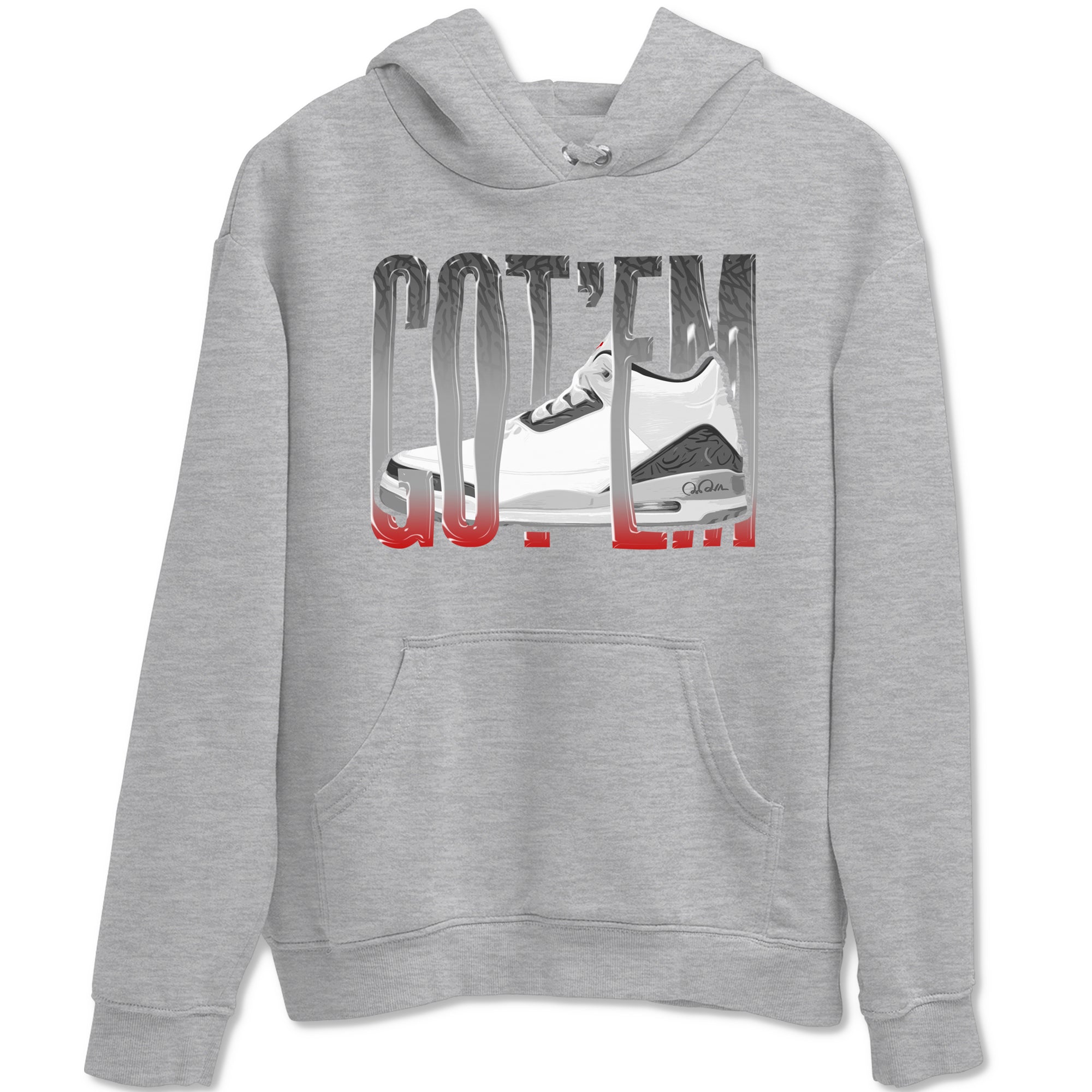 3s Cement Grey shirts to match jordans Wiggling Gotem sneaker match tees Air Jordan 3 Cement Grey SNRT Sneaker Release Tees unisex cotton Heather Grey 2 crew neck shirts