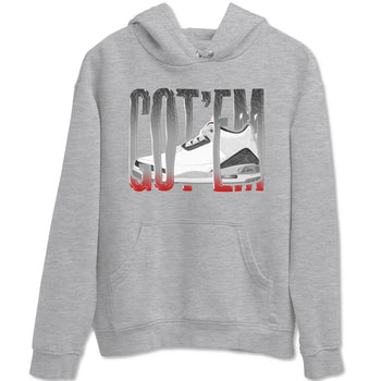 3s Cement Grey shirts to match jordans Wiggling Gotem sneaker match tees Air Jordan 3 Cement Grey SNRT Sneaker Release Tees unisex cotton Heather Grey 2 crew neck shirts