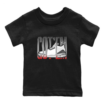3s Cement Grey shirts to match jordans Wiggling Gotem sneaker match tees Air Jordan 3 Cement Grey SNRT Sneaker Release Tees Youth Baby Black 2 crew neck shirts