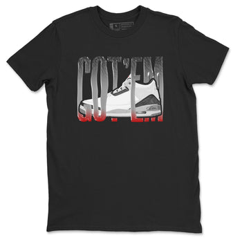 3s Cement Grey shirts to match jordans Wiggling Gotem sneaker match tees Air Jordan 3 Cement Grey SNRT Sneaker Release Tees unisex cotton Black 2 crew neck shirts