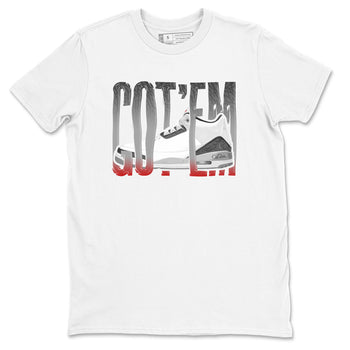 3s Cement Grey shirts to match jordans Wiggling Gotem sneaker match tees Air Jordan 3 Cement Grey SNRT Sneaker Release Tees unisex cotton White 2 crew neck shirts