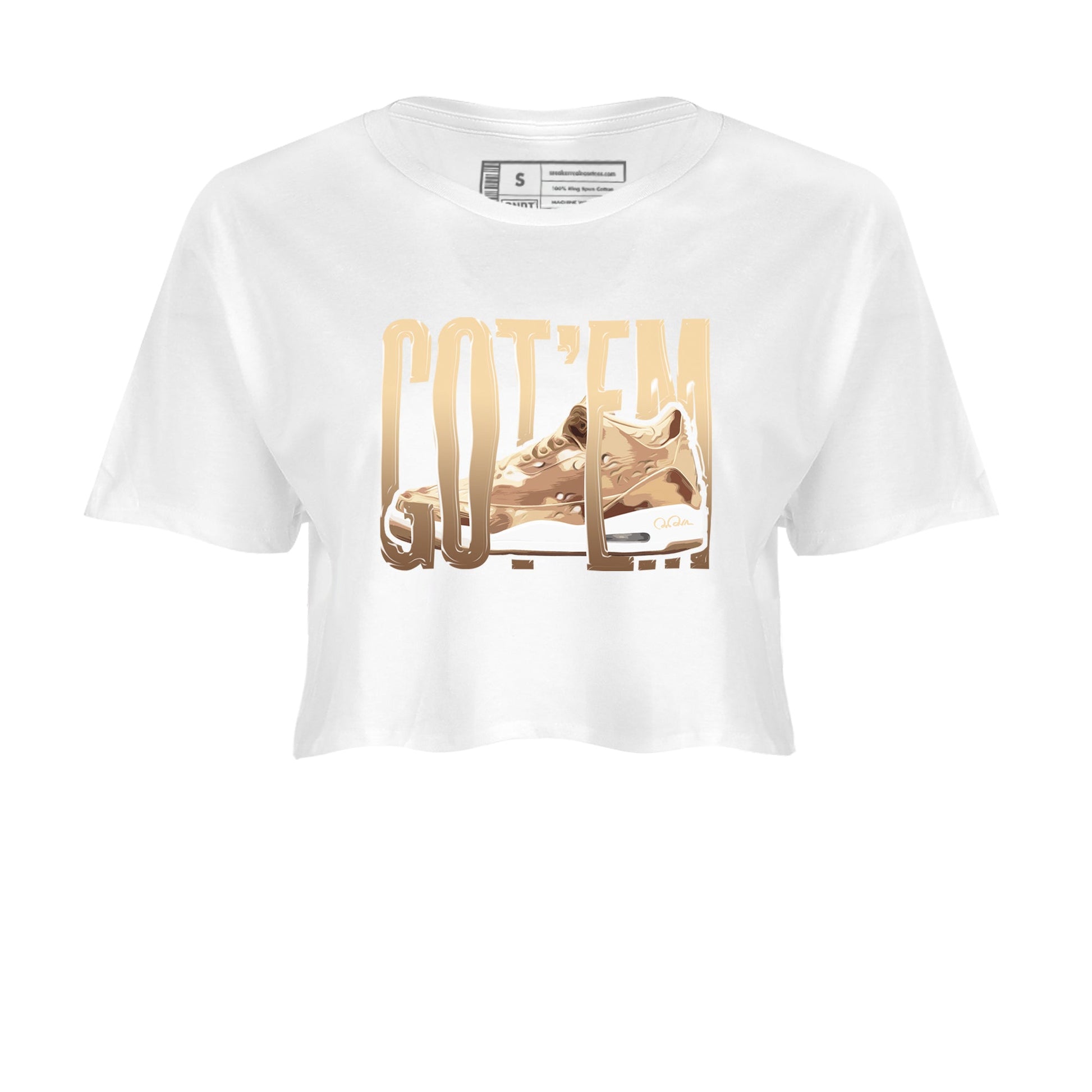 AJ3 Desert Camo shirts to match jordans Wiggling Gotem sneaker match tees Air Jordan 3 Desert Camo SNRT Sneaker Tees streetwear brand White 2 crop tee