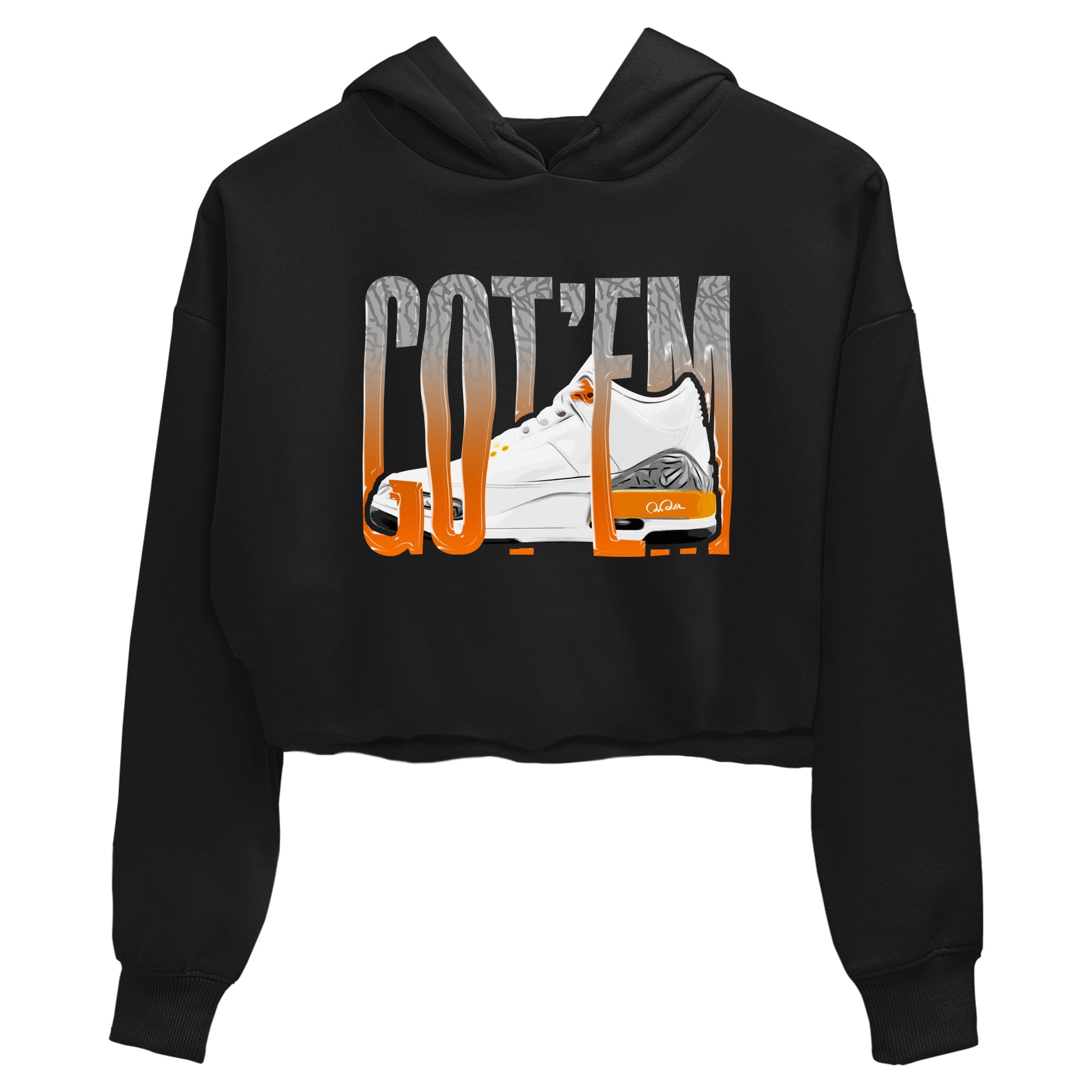 3s Georgia Peach shirt to match jordans Wiggling Gotem sneaker tees Air Jordan 3 Georgia Peach SNRT Sneaker Release Tees Black 2 crop length shirt