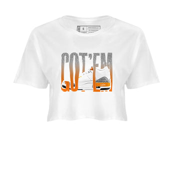 3s Georgia Peach shirt to match jordans Wiggling Gotem sneaker tees Air Jordan 3 Georgia Peach SNRT Sneaker Release Tees White 2 crop length shirt