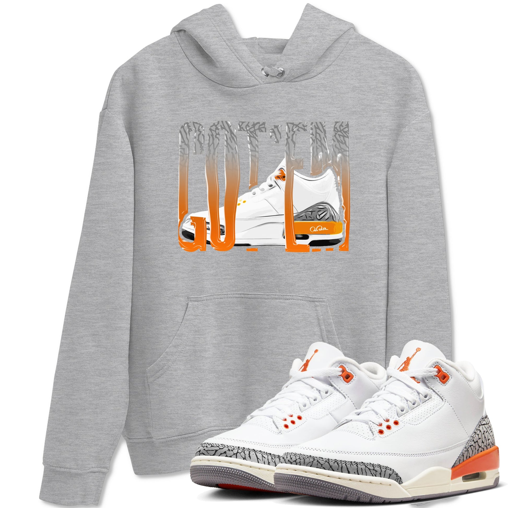 3s Georgia Peach shirt to match jordans Wiggling Gotem sneaker tees Air Jordan 3 Georgia Peach SNRT Sneaker Release Tees unisex cotton Heather Grey 1 crew neck shirt
