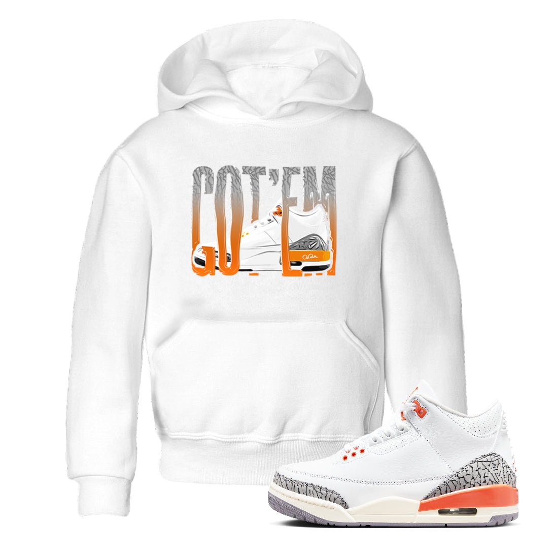 3s Georgia Peach shirt to match jordans Wiggling Gotem sneaker tees Air Jordan 3 Georgia Peach SNRT sneaker release tees baby toddler White 1 cotton Shirt