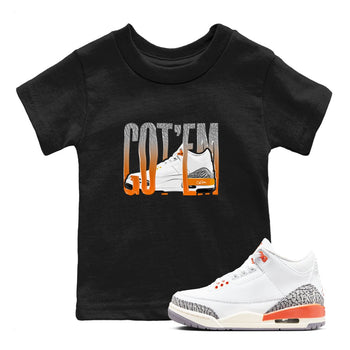 3s Georgia Peach shirt to match jordans Wiggling Gotem sneaker tees Air Jordan 3 Georgia Peach SNRT sneaker release tees baby toddler Black 1 cotton Shirt