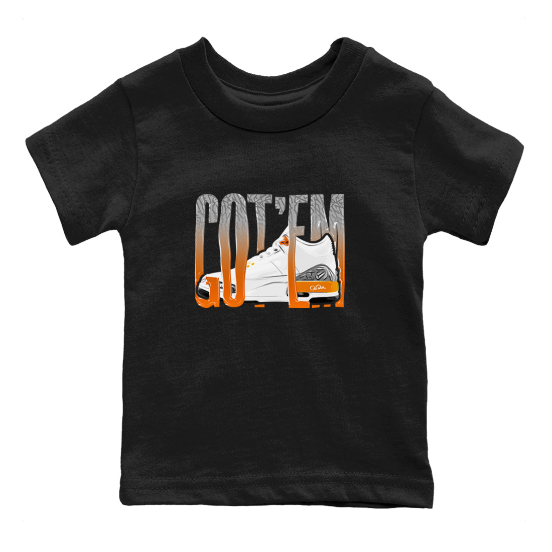 3s Georgia Peach shirt to match jordans Wiggling Gotem sneaker tees Air Jordan 3 Georgia Peach SNRT sneaker release tees baby toddler Black 2 cotton Shirt