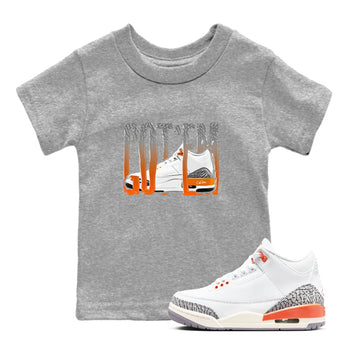 3s Georgia Peach shirt to match jordans Wiggling Gotem sneaker tees Air Jordan 3 Georgia Peach SNRT sneaker release tees baby toddler Heather Grey 1 cotton Shirt