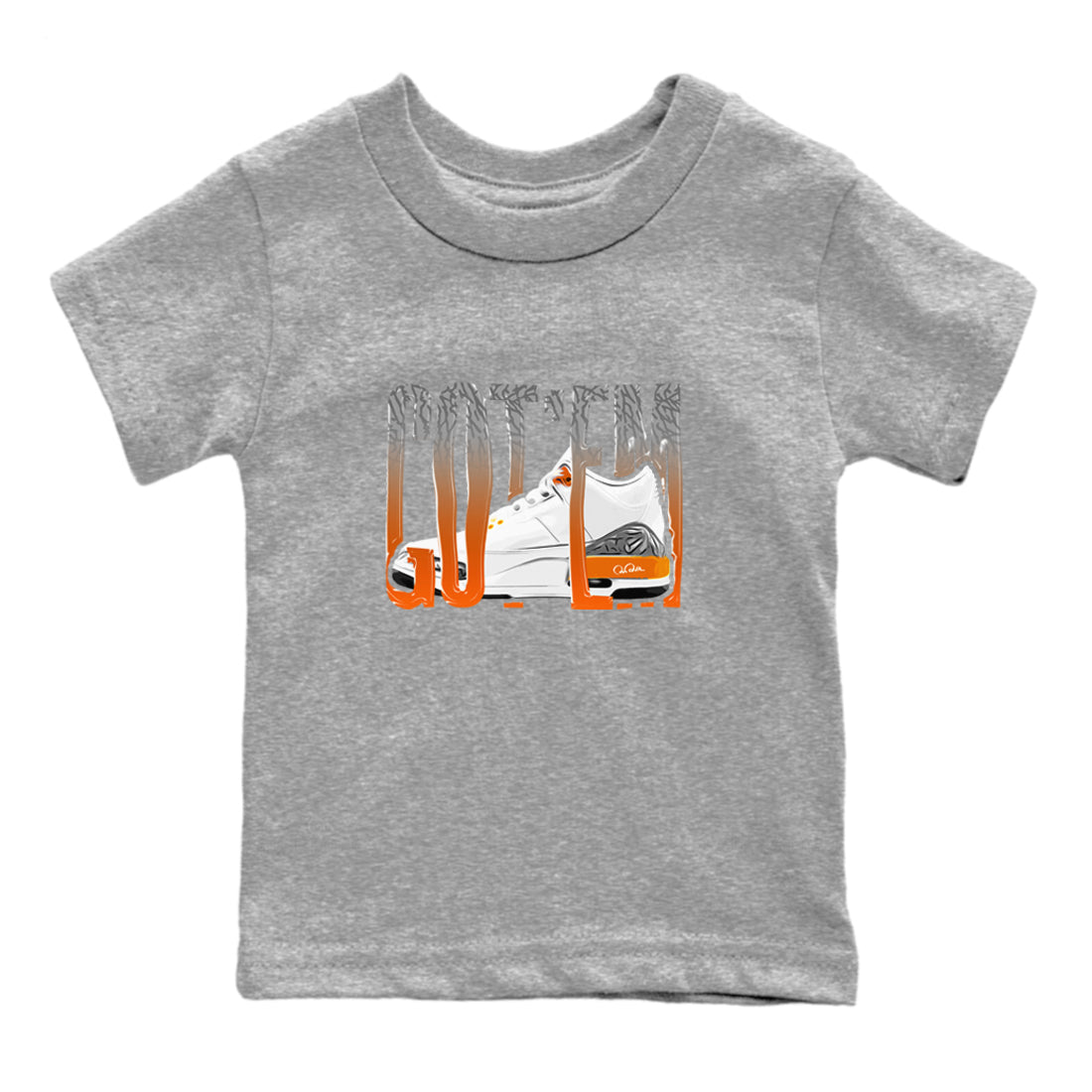 3s Georgia Peach shirt to match jordans Wiggling Gotem sneaker tees Air Jordan 3 Georgia Peach SNRT sneaker release tees baby toddler Heather Grey 2 cotton Shirt