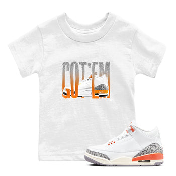 3s Georgia Peach shirt to match jordans Wiggling Gotem sneaker tees Air Jordan 3 Georgia Peach SNRT sneaker release tees baby toddler White 1 cotton Shirt